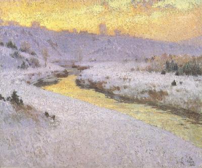 marc-aurele de foy suzor-cote Stream in Winter (nn02) oil painting picture